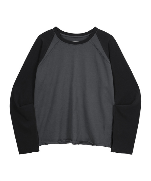 ENDOOR(エンドア)の「リバースラグラン長袖(ブラック)(Tシャツ/カットソー・メンズ・ブラック・LARGE/MEDIUM)」の1枚目の写真