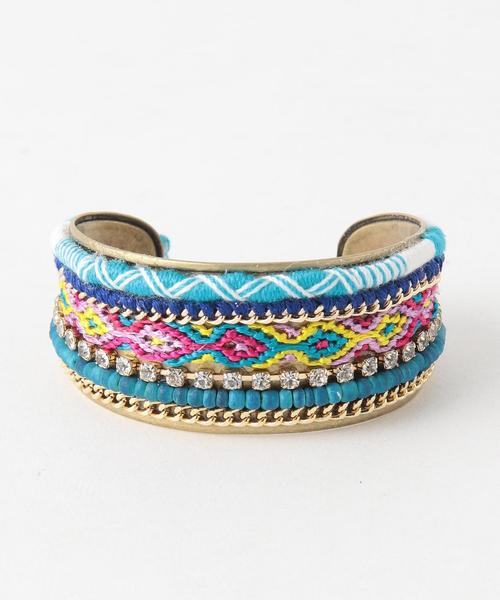 Another Edition（アナザーエディション）の「ミサンガバングル/AEBC Misanga BG◆（バングル/リストバンド・レディース・ピンク/コバルトブルー/シャーベット/ロイヤルブルー・FREE）」の3枚目の写真