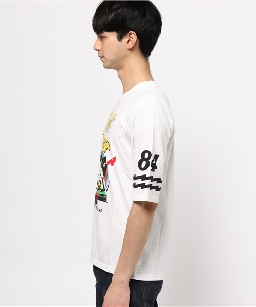 HYSTERIC GLAMOUR（ヒステリックグラマー）の「HYS RACING pt 五分袖T-SH（Tシャツ/カットソー・メンズ・ホワイト/ブルー/ブラック・LARGE/MEDIUM/X-LARGE/SMALL）」の4枚目の写真