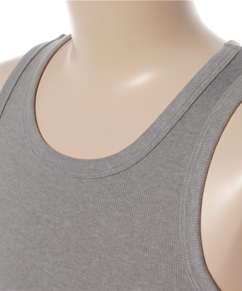 Request（リクエスト）の「【REQUEST】　タンクトップ　テレコ　プレーン（タンクトップ・メンズ・ネイビー/カーキ/ブラック/グレー・3/2）」の7枚目の写真