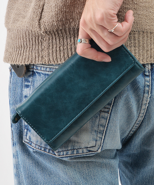 DEVICE（デバイス）の「DEVICE デバイス crass 長財布 ロング ウォレット 取り外し可能 カードケース付き（財布・レディース・ターコイズブルー/ブラウン/キャメル/ブラック・FREE）」の11枚目の写真