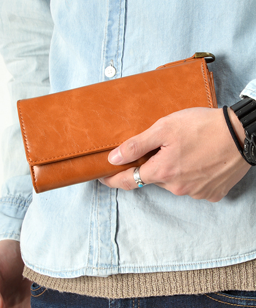 DEVICE（デバイス）の「DEVICE デバイス crass 長財布 ロング ウォレット 取り外し可能 カードケース付き（財布・レディース・ターコイズブルー/ブラウン/キャメル/ブラック・FREE）」の12枚目の写真