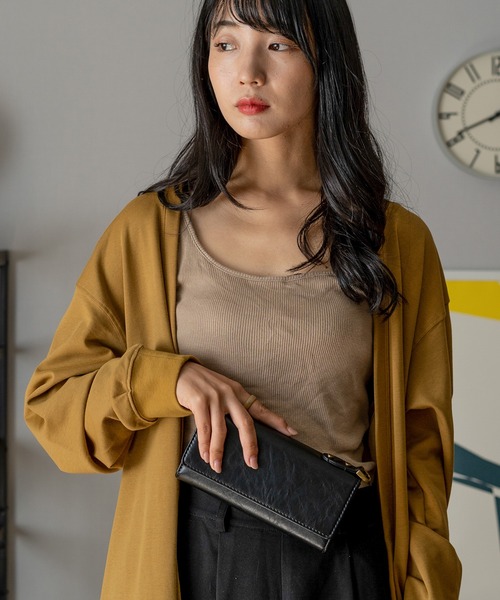 DEVICE（デバイス）の「DEVICE デバイス crass 長財布 ロング ウォレット 取り外し可能 カードケース付き（財布・レディース・ターコイズブルー/ブラウン/キャメル/ブラック・FREE）」の5枚目の写真