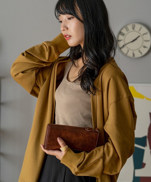 DEVICE（デバイス）の「DEVICE デバイス crass 長財布 ロング ウォレット 取り外し可能 カードケース付き（財布・レディース・ターコイズブルー/ブラウン/キャメル/ブラック・FREE）」の7枚目の写真