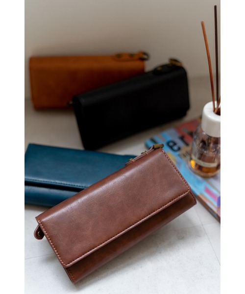 DEVICE（デバイス）の「DEVICE デバイス crass 長財布 ロング ウォレット 取り外し可能 カードケース付き（財布・レディース・ターコイズブルー/ブラウン/キャメル/ブラック・FREE）」の14枚目の写真