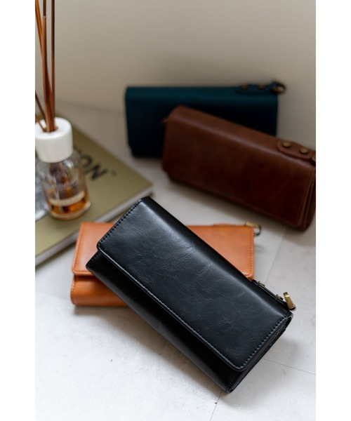 DEVICE（デバイス）の「DEVICE デバイス crass 長財布 ロング ウォレット 取り外し可能 カードケース付き（財布・レディース・ターコイズブルー/ブラウン/キャメル/ブラック・FREE）」の15枚目の写真