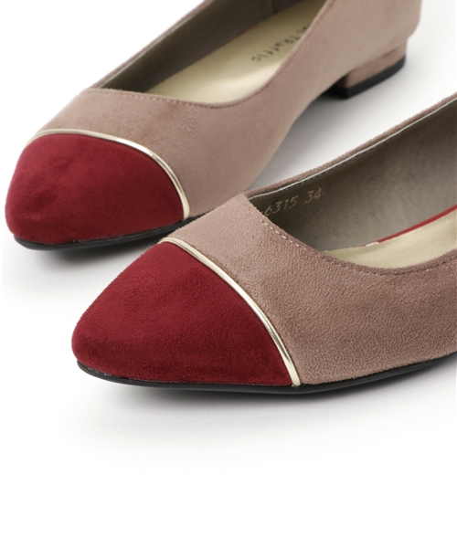 ORiental TRaffic（オリエンタルトラフィック）の「秋冬★バイカラーフラットパンプス★6315（パンプス・レディース・ベージュ/ネイビー/ブラック・38/35/36/37/42/40/34/41/39）」の6枚目の写真