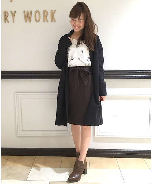 laboratory work(ラボラトリーワーク)の「サキソニーポケット付きタイトスカート(スカート・レディース・ネイビー/ブラウン/ライトベージュ・SMALL/MEDIUM)」の16枚目の写真