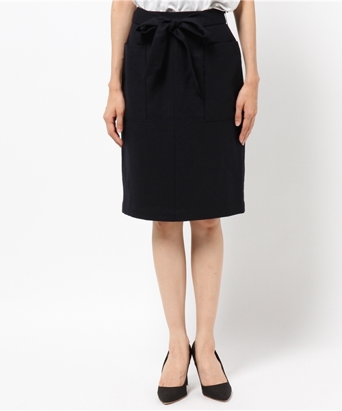 laboratory work(ラボラトリーワーク)の「サキソニーポケット付きタイトスカート(スカート・レディース・ネイビー/ブラウン/ライトベージュ・SMALL/MEDIUM)」の7枚目の写真