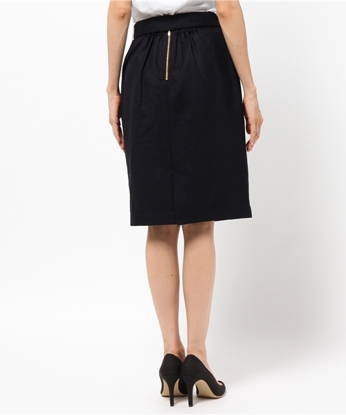 laboratory work(ラボラトリーワーク)の「サキソニーポケット付きタイトスカート(スカート・レディース・ネイビー/ブラウン/ライトベージュ・SMALL/MEDIUM)」の9枚目の写真