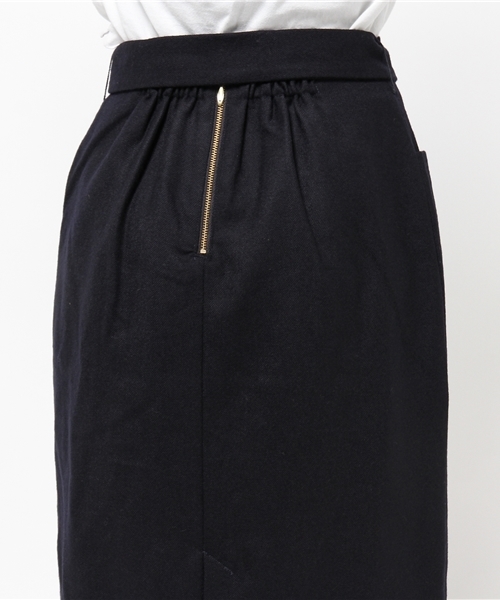 laboratory work(ラボラトリーワーク)の「サキソニーポケット付きタイトスカート(スカート・レディース・ネイビー/ブラウン/ライトベージュ・SMALL/MEDIUM)」の11枚目の写真