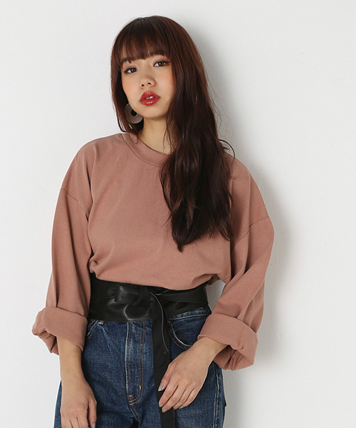 SLY（スライ）の「HIGH NECK TOPS（Tシャツ/カットソー・レディース・オフホワイト/ブラック/ピンク系その他/マルチ・1/2）」の3枚目の写真