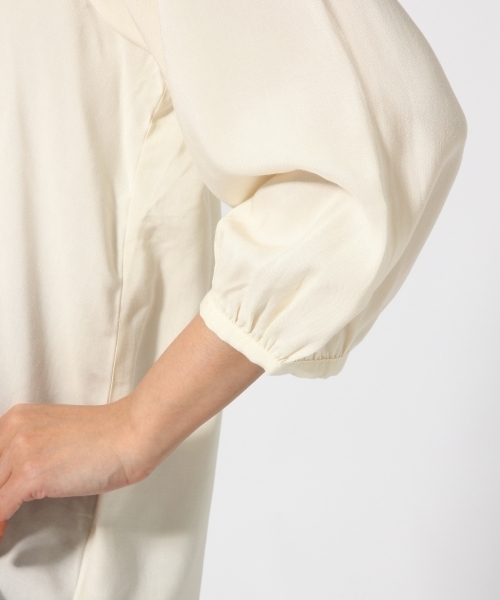 GLOBAL WORK（グローバルワーク）の「ビーズシシュウブラウス8分袖/738599（シャツ/ブラウス・レディース・ホワイト/オフホワイト/ネイビー・MEDIUM/LARGE）」の12枚目の写真