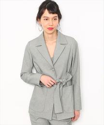 シャンブレーベルテッドジャケット