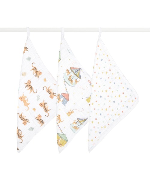 aden + anais (エイデンアンドアネイ)の「ウォッシュクロス 3枚入り(その他ベビー用品・キッズ・イエロー/ライトグレー/ピンク/ブルー/ターコイズブルー/ホワイト/ベビーピンク/ライトピンク/オレンジ/グレイッシュブルー/ホワイト系その他/エメラルドブルー/サックスブルー/スモークピンク/ホワイト×イエロー/ホワイト×ピンク/セージグリーン/ホワイト×ブルー・FREE)」の5枚目の写真