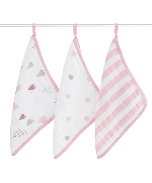 aden + anais (エイデンアンドアネイ)の「ウォッシュクロス 3枚入り(その他ベビー用品・キッズ・イエロー/ライトグレー/ピンク/ブルー/ターコイズブルー/ホワイト/ベビーピンク/ライトピンク/オレンジ/グレイッシュブルー/ホワイト系その他/エメラルドブルー/サックスブルー/スモークピンク/ホワイト×イエロー/ホワイト×ピンク/セージグリーン/ホワイト×ブルー・FREE)」の6枚目の写真