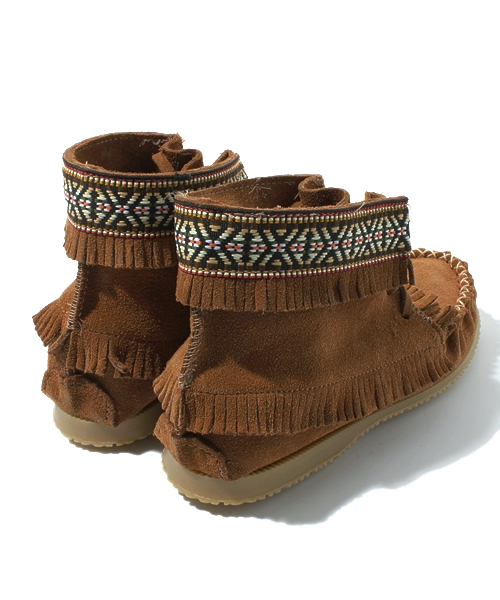 NANO universe（ナノユニバース）の「NAVOJO SUEDE TAPE（ブーツ・レディース・ブラウン/ブラック・7/6/8）」の5枚目の写真