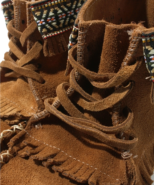 NANO universe（ナノユニバース）の「NAVOJO SUEDE TAPE（ブーツ・レディース・ブラウン/ブラック・7/6/8）」の8枚目の写真