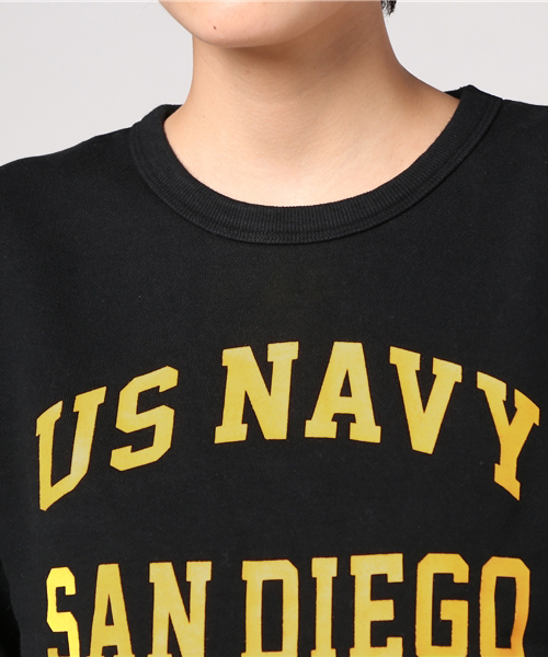 AVIREX（アヴィレックス）の「US NAVY LOGO PULLOVER/ US NAVY ロゴ プルオーバー/avirex/ アヴィレックス（スウェット・レディース・グレー/ブラック・MEDIUM/SMALL）」の3枚目の写真