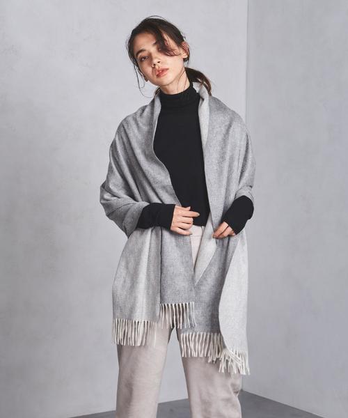 BEGG&CO★美品★アンゴラ混リバーシブルストール★ベグアンドコー Begg & Co ベグアンドコー アンゴラ混 リバーシブル ストール
