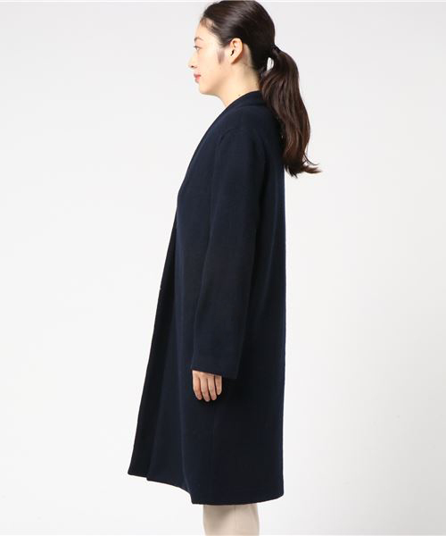 RIVE DROITE(リヴドロワ)の「エアリー接結ノーカラーコート(その他アウター・レディース・ベージュ/ネイビー・FREE)」の3枚目の写真