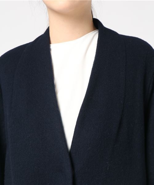 RIVE DROITE(リヴドロワ)の「エアリー接結ノーカラーコート(その他アウター・レディース・ベージュ/ネイビー・FREE)」の10枚目の写真