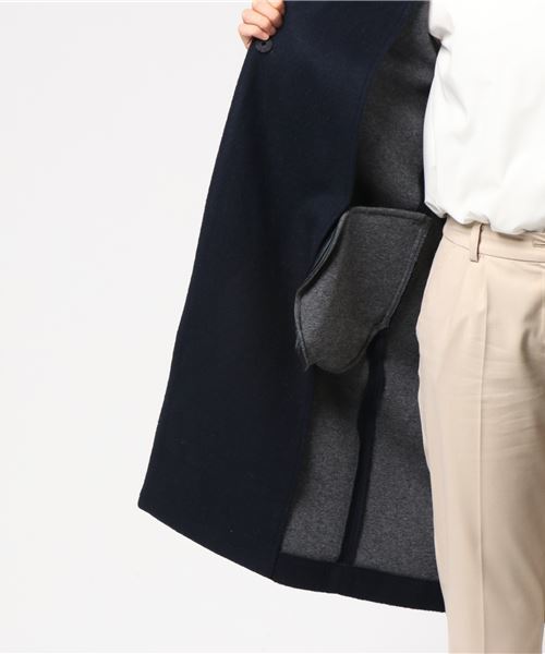 RIVE DROITE(リヴドロワ)の「エアリー接結ノーカラーコート(その他アウター・レディース・ベージュ/ネイビー・FREE)」の4枚目の写真