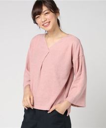 モヘア調起毛リブニットソートップス