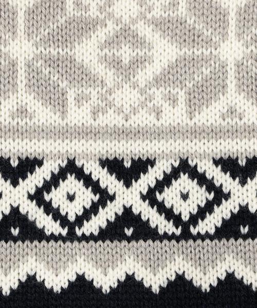 green label relaxing（グリーンレーベルリラクシング）の「SC スノーJQ クルーネック ニット ◆（ニット/セーター・メンズ・ネイビー/ブラウン・LARGE/MEDIUM/SMALL）」の6枚目の写真