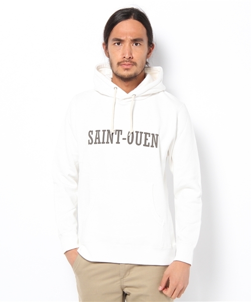 green label relaxing(グリーンレーベルリラクシング)の「URAKE PRINT HOOD プルオーバー(パーカー・メンズ・ホワイト/ブラック/ネイビー・SMALL/MEDIUM/LARGE)」の2枚目の写真