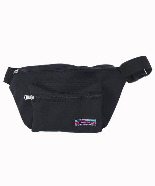 X-girl（エックスガール）の「BASIC WAIST BAG（ボディバッグ/ウエストポーチ・レディース・マルチ/ブラック/ピンク/グリーン/ネイビー・ONE SIZE）」の2枚目の写真