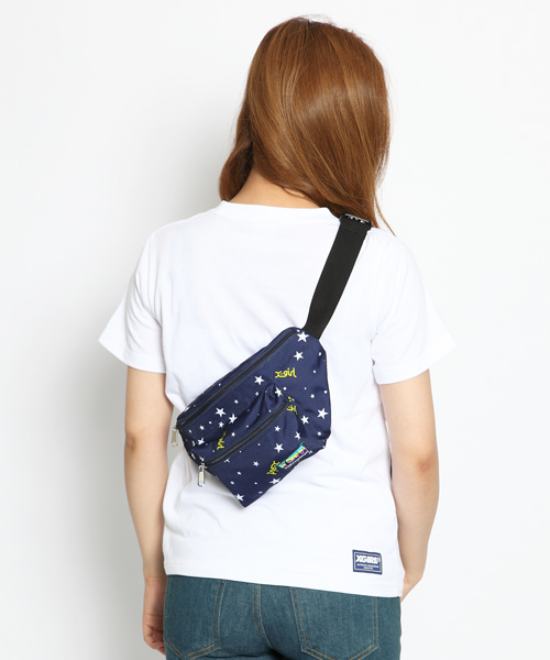 X-girl（エックスガール）の「BASIC WAIST BAG（ボディバッグ/ウエストポーチ・レディース・マルチ/ブラック/ピンク/グリーン/ネイビー・ONE SIZE）」の6枚目の写真