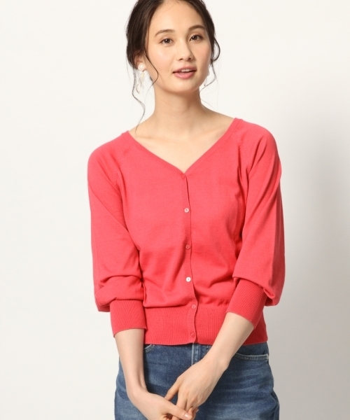 GLOBAL WORK（グローバルワーク）の「2WAYソデボリュームカーディガン/778911（カーディガン/ボレロ・レディース・ブラック/グレー/ピンク/イエロー/ブルー・LARGE/MEDIUM/X-LARGE）」の5枚目の写真