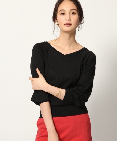 GLOBAL WORK（グローバルワーク）の「2WAYソデボリュームカーディガン/778911（カーディガン/ボレロ・レディース・ブラック/グレー/ピンク/イエロー/ブルー・LARGE/MEDIUM/X-LARGE）」の2枚目の写真