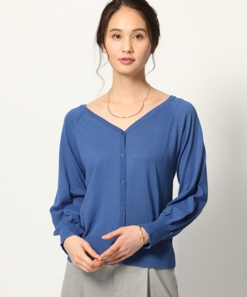 GLOBAL WORK（グローバルワーク）の「2WAYソデボリュームカーディガン/778911（カーディガン/ボレロ・レディース・ブラック/グレー/ピンク/イエロー/ブルー・LARGE/MEDIUM/X-LARGE）」の14枚目の写真