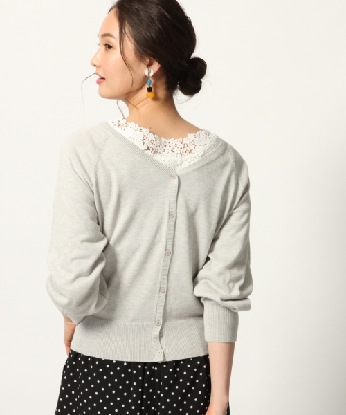 GLOBAL WORK（グローバルワーク）の「2WAYソデボリュームカーディガン/778911（カーディガン/ボレロ・レディース・ブラック/グレー/ピンク/イエロー/ブルー・LARGE/MEDIUM/X-LARGE）」の21枚目の写真