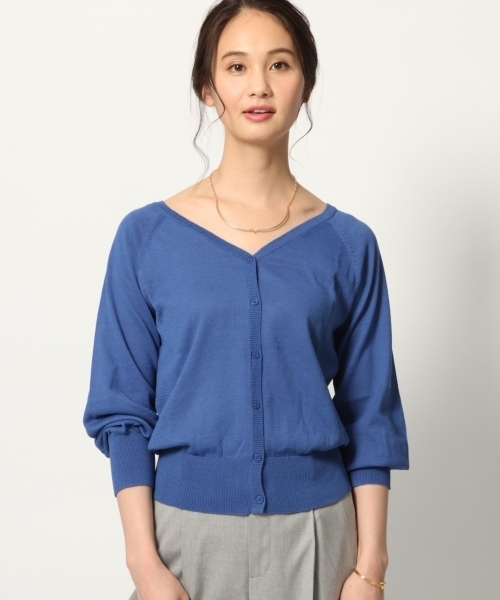 GLOBAL WORK（グローバルワーク）の「2WAYソデボリュームカーディガン/778911（カーディガン/ボレロ・レディース・ブラック/グレー/ピンク/イエロー/ブルー・LARGE/MEDIUM/X-LARGE）」の22枚目の写真