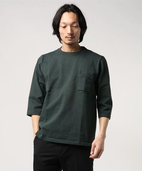 Jackman（ジャックマン）の「Dotsume 1/2 Sleeved T-shirt（Tシャツ/カットソー・メンズ・ヘザーグレー/ブラック/オフホワイト/ベージュ/カーキ/ネイビー/アッシュグレー/セージグリーン/スミクロ/ダークオレンジ/ダークグリーン/バイオレット/杢グレー/ライトブラウン/ブルー系その他/キナリ/カーキブラウン/ミント/ライトピンク/ダークグレー/ダークブラウン/グレー系その他/ピンク系その他・MEDIUM/SMALL/LARGE/X-LARGE）」の14枚目の写真