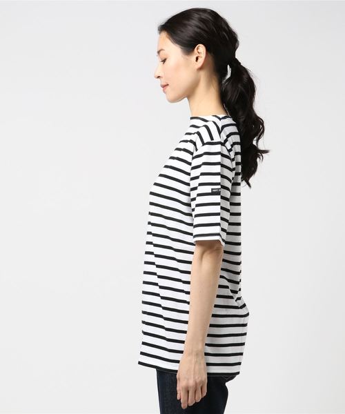 SAINT JAMES（セントジェームス）の「【SAINT JAMES / セントジェームス】PIRIAC ピリアック（Tシャツ/カットソー・レディース・ホワイト×グリーン/レッド系その他/ホワイト×ブラック/ブルー系その他/ホワイト×ネイビー/ブラック×ホワイト/グレー×ホワイト/ホワイト×グレー/ブルー系その他2/チャコールグレー/ネイビー/ブルー系その他3/ホワイト/ホワイト系その他/ブラック/オートミール/ライトグレー/グリーン系その他/ブラウン系その他/オレンジ系その他・5/1/3/4/0/6）」の21枚目の写真