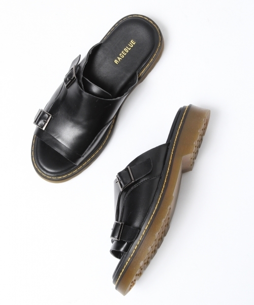 RAGEBLUE（レイジブルー）の「ダブルモンクサンダル/800775（サンダル・メンズ・ブラック/ダークブラウン・MEDIUM/LARGE）」の2枚目の写真