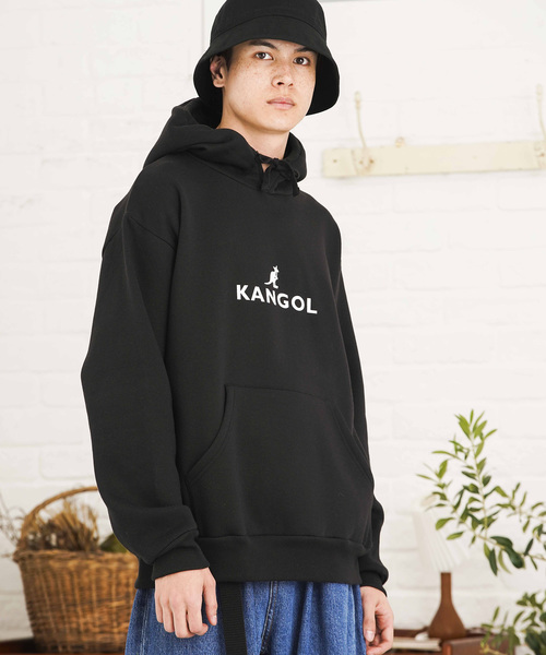 KANGOL（カンゴール）の「∴WEGO/KANGOL別注起毛ビッグシルエットパーカー（パーカー・メンズ・ホワイト/ブラック/カーキ/イエロー系その他・MEDIUM/LARGE）」の3枚目の写真