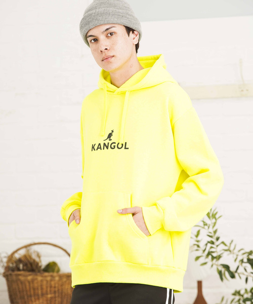 KANGOL（カンゴール）の「∴WEGO/KANGOL別注起毛ビッグシルエットパーカー（パーカー・メンズ・ホワイト/ブラック/カーキ/イエロー系その他・MEDIUM/LARGE）」の4枚目の写真
