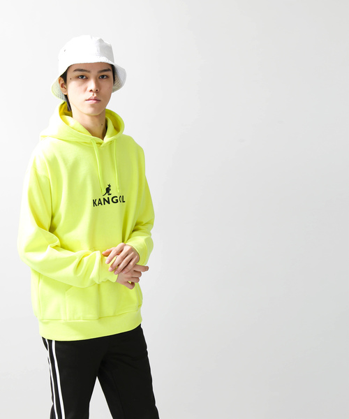 KANGOL（カンゴール）の「∴WEGO/KANGOL別注起毛ビッグシルエットパーカー（パーカー・メンズ・ホワイト/ブラック/カーキ/イエロー系その他・MEDIUM/LARGE）」の6枚目の写真