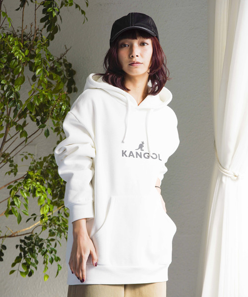 KANGOL（カンゴール）の「∴WEGO/KANGOL別注起毛ビッグシルエットパーカー（パーカー・メンズ・ホワイト/ブラック/カーキ/イエロー系その他・MEDIUM/LARGE）」の19枚目の写真