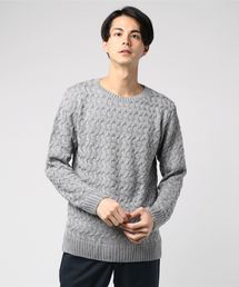 カギ編みクルーネックニット