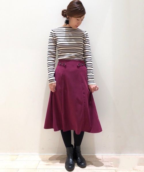 YECCA VECCA（イェッカヴェッカ）の「・2wayフレアスカート（スカート・レディース・ブラック/ベージュ/イエロー/ブルー/パープル・FREE）」の4枚目の写真