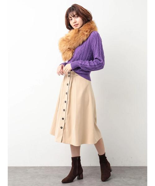 YECCA VECCA（イェッカヴェッカ）の「・2wayフレアスカート（スカート・レディース・ブラック/ベージュ/イエロー/ブルー/パープル・FREE）」の10枚目の写真