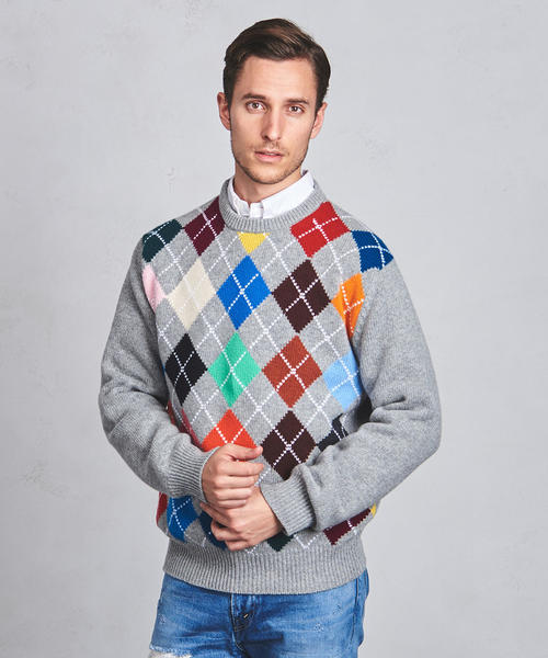 CORGI（コーギ）の「＜CORGI(コーギ)＞ ARGYLE MULTI CR（ニット