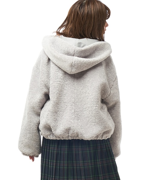 natural couture（ナチュラルクチュール）の「ボアパーカー（ブルゾン・レディース・ライトグレー/ブラック/ベージュ/ピンク・FREE）」の10枚目の写真