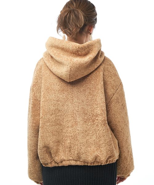 natural couture（ナチュラルクチュール）の「ボアパーカー（ブルゾン・レディース・ライトグレー/ブラック/ベージュ/ピンク・FREE）」の19枚目の写真